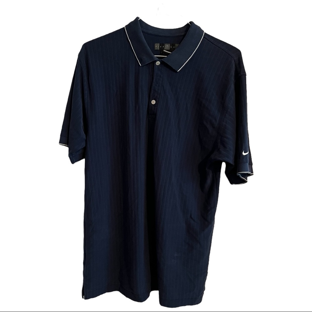 Nike Golf Dri-Fit Navy Short Sleeve Polo Shirt Men’s Size Large.
